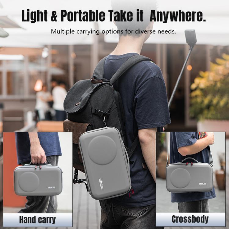 For DJI Osmo 360 STARTRC Full Kit Portable Handbag Shoulder PU Storage Bag  - Grey