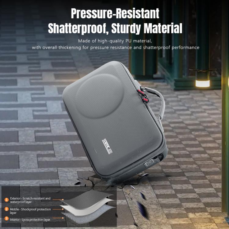 For DJI Osmo 360 STARTRC Full Kit Portable Handbag Shoulder PU Storage Bag  - Grey