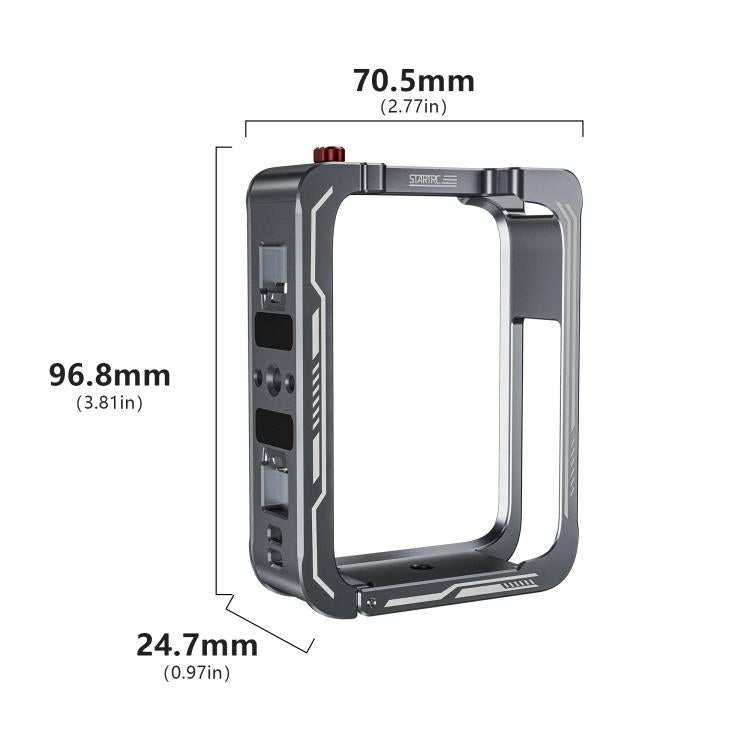 For DJI Osmo 360 STARTRC Metal Cage Frame with Cold Shoe  - Grey