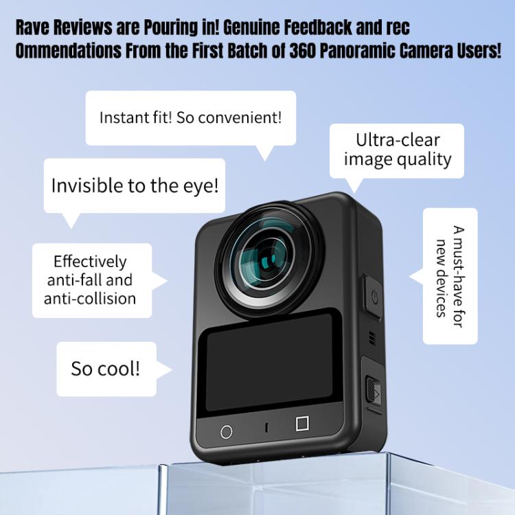 For DJI Osmo 360 STARTRC Lens Guard PC Protective Cover  - Black