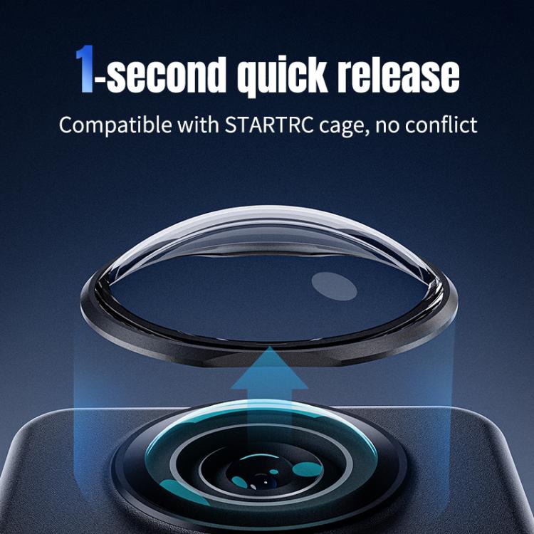 For DJI Osmo 360 STARTRC Lens Guard PC Protective Cover  - Black