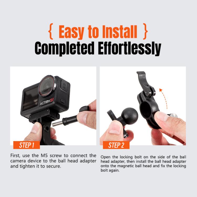 STARTRC Magnetic  Backpack Clip Mount for DJI Osmo 360 / GoPro Action Cameras  - Black