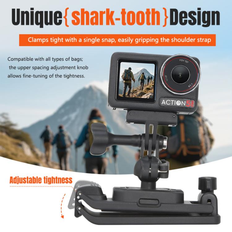 STARTRC Magnetic  Backpack Clip Mount for DJI Osmo 360 / GoPro Action Cameras  - Black