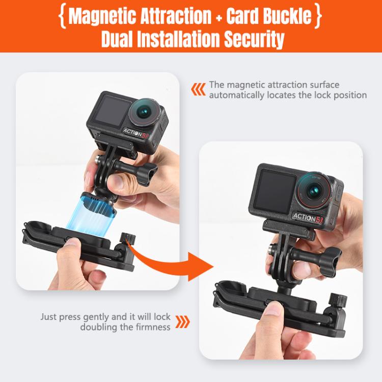 STARTRC Magnetic  Backpack Clip Mount for DJI Osmo 360 / GoPro Action Cameras  - Black