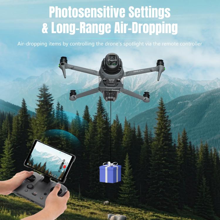 For DJI Mavic 4 Pro STARTRC Air-Dropping System Thrower Parabolic with Expansion Bracket  - Black