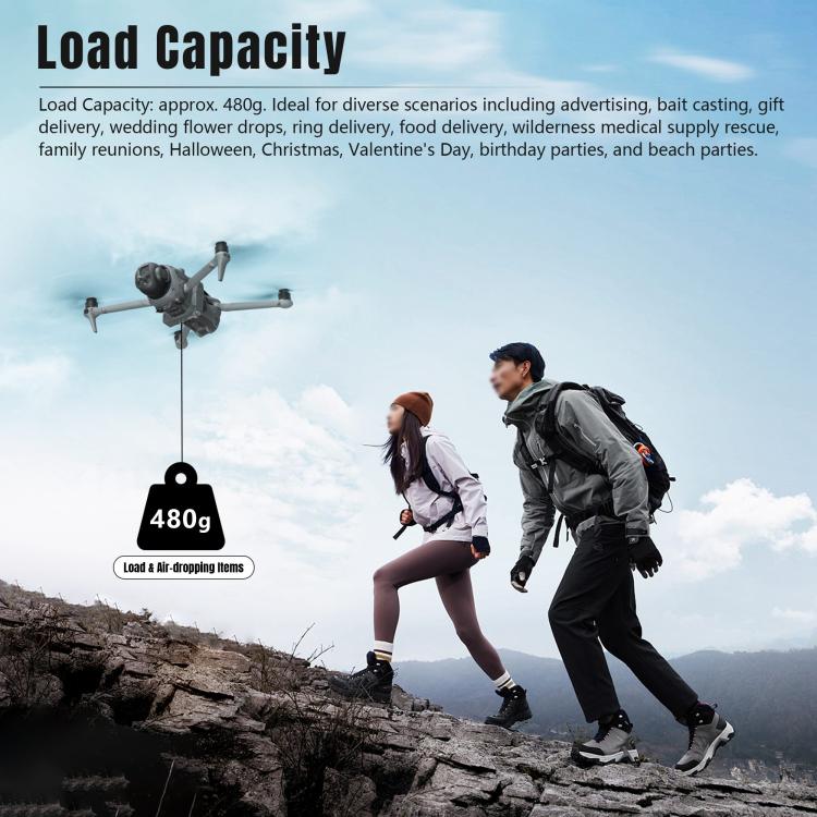 For DJI Mavic 4 Pro STARTRC Air-Dropping System Thrower Parabolic with Expansion Bracket  - Black
