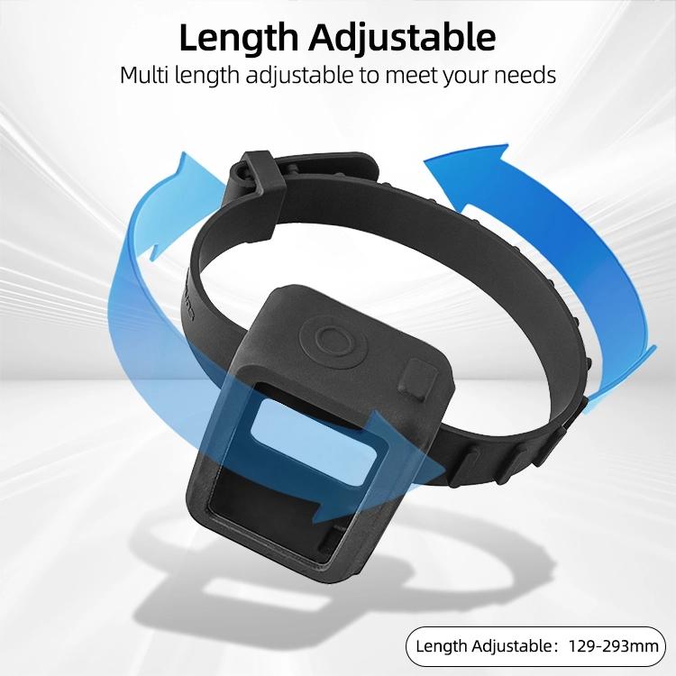 For DJI Osmo Nano Sunnylife Vision Dock Strap Wristband Expansion Band Silicone Protective Cover Bicycle Strap Cat Collar  - Black
