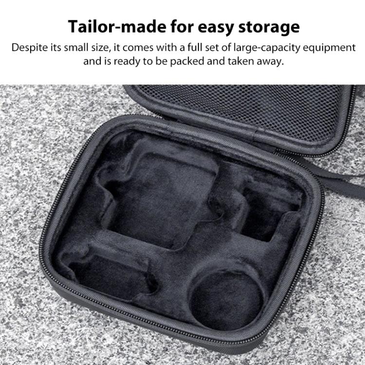 For DJI Osmo Nano Portable Carrying Box Mini Combo PU Bag  - Black