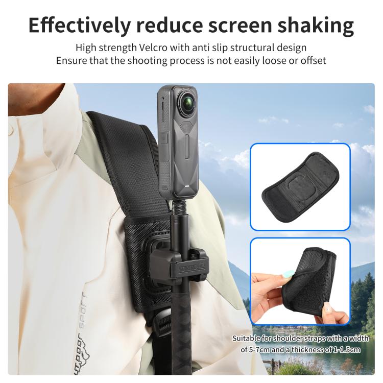 STARTRC Hook And Loop Fastener Selfie Stick Quick-Release Mount  - Black