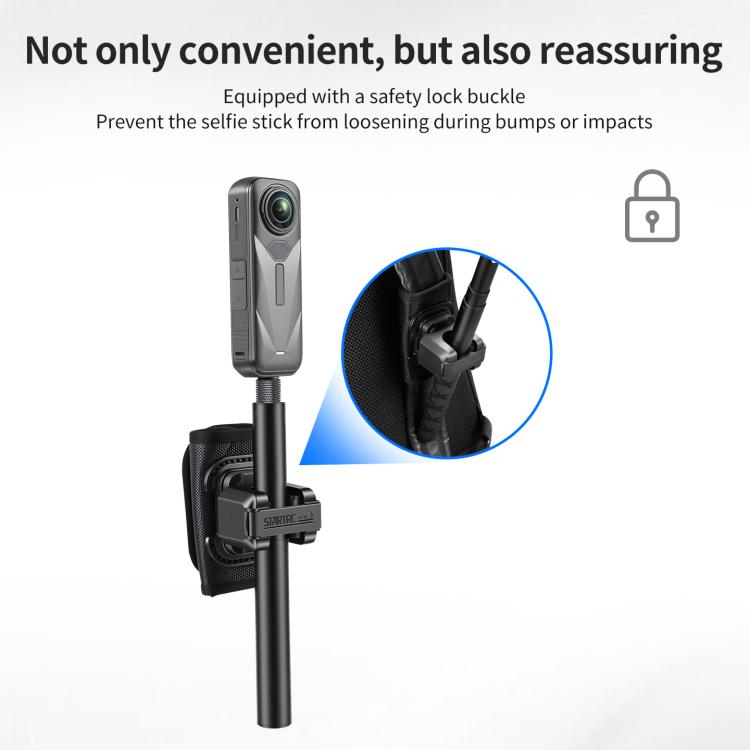 STARTRC Hook And Loop Fastener Selfie Stick Quick-Release Mount  - Black