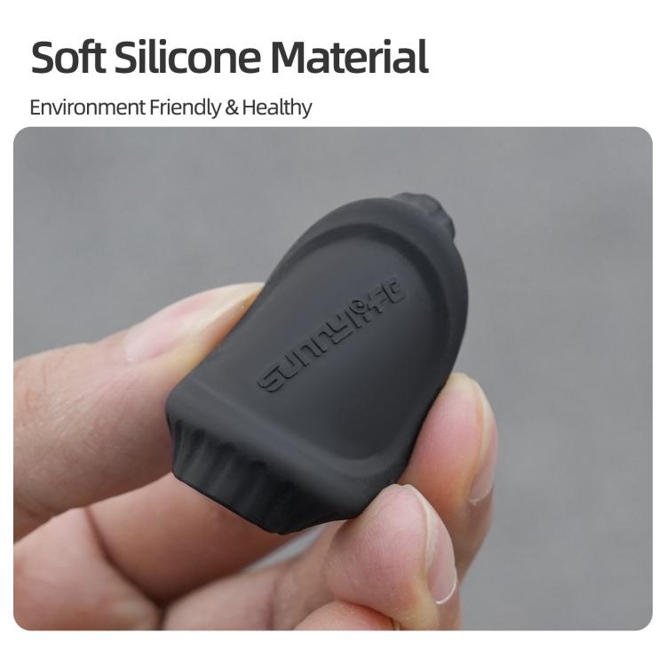 For DJI Osmo Action 6 Sunnylife Silicone Scratch-Proof Camera Lens Protective Cover  - Black