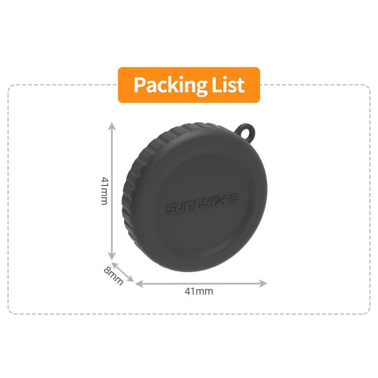 For DJI Osmo Action 6 Sunnylife Silicone Scratch-Proof Camera Lens Protective Cover  - Black
