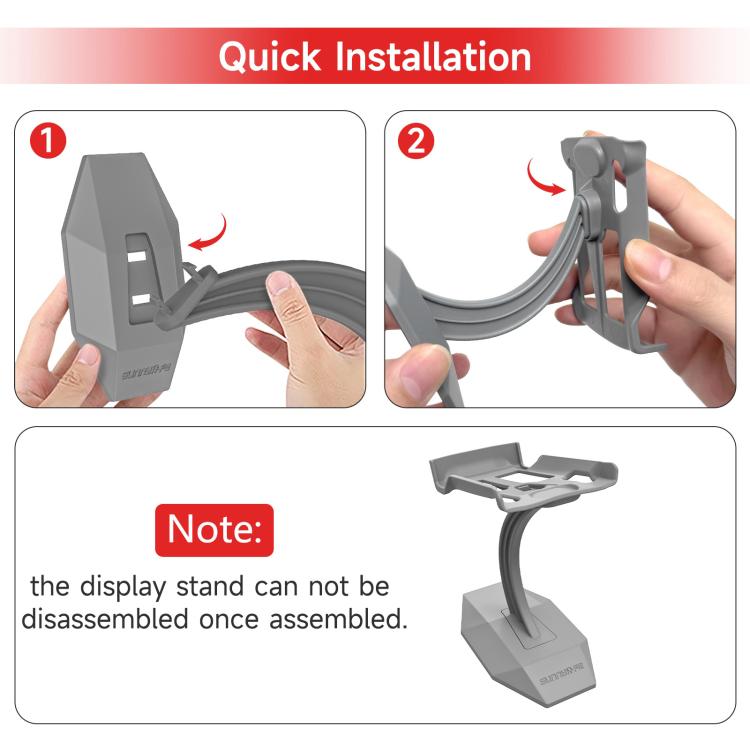 For DJI Mini 5 Pro / 4 Pro / 3 Pro Sunnylife Desktop Display Stand Drone Mount Exhibition Base Bracket  - Grey