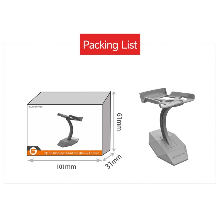 For DJI Mini 5 Pro / 4 Pro / 3 Pro Sunnylife Desktop Display Stand Drone Mount Exhibition Base Bracket  - Grey