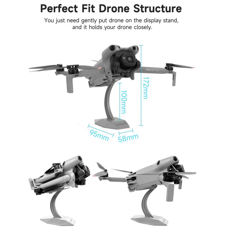 For DJI Mini 5 Pro / 4 Pro / 3 Pro Sunnylife Desktop Display Stand Drone Mount Exhibition Base Bracket  - Grey