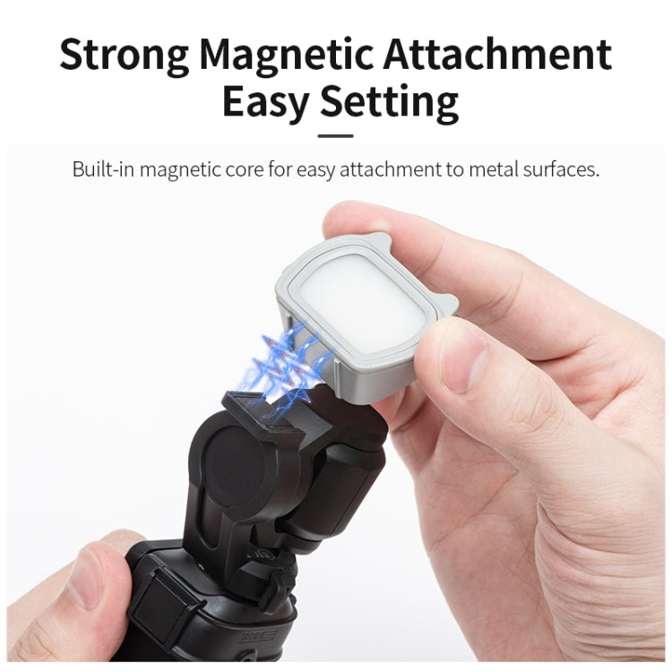 For DJI Pocket 3 STARTRC Cat-ears Magnetic Fill Light  with Holder Clip Kit  - Grey
