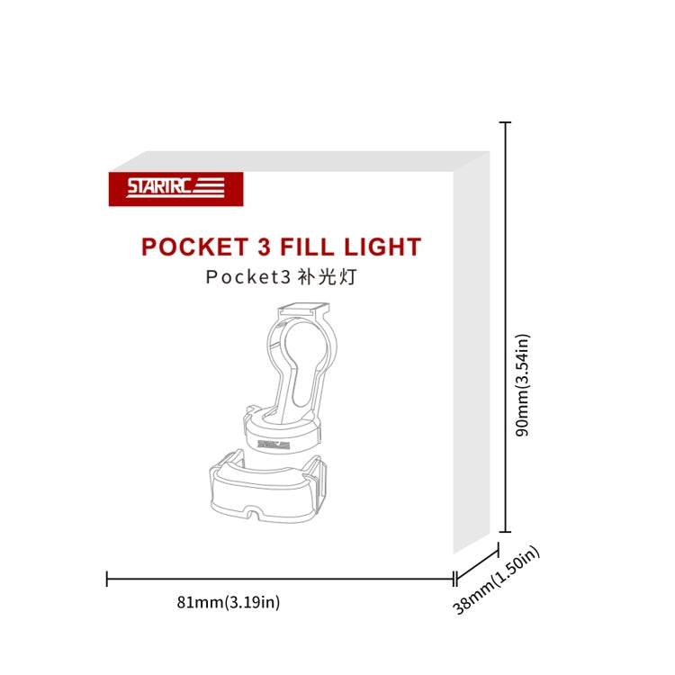 For DJI Pocket 3 STARTRC Cat-ears Magnetic Fill Light  with Holder Clip Kit  - Grey