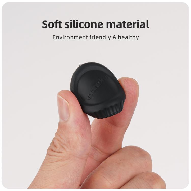 For DJI Osmo 360 Sunnylife Silicone Lens Cover Scratch-Proof Camera Cover Protector  - Black
