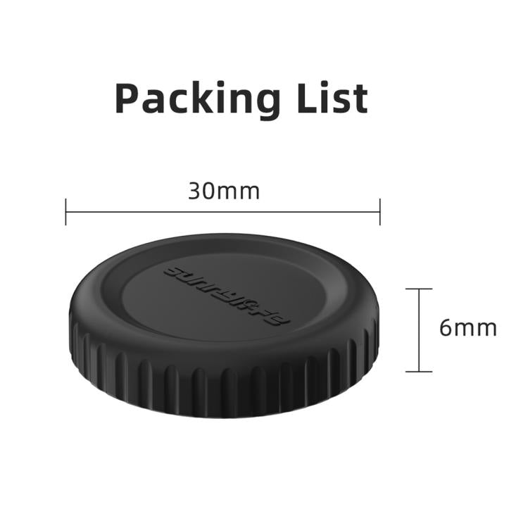 For DJI Osmo 360 Sunnylife Silicone Lens Cover Scratch-Proof Camera Cover Protector  - Black