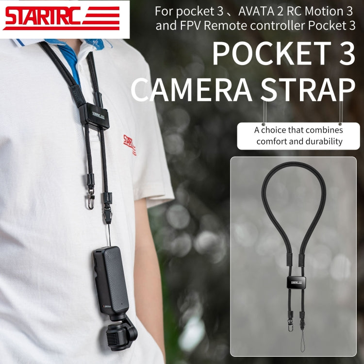 For DJI Pocket 4 / 3 STARTRC Anti-Lost Necklace Lanyard Rope  - Black