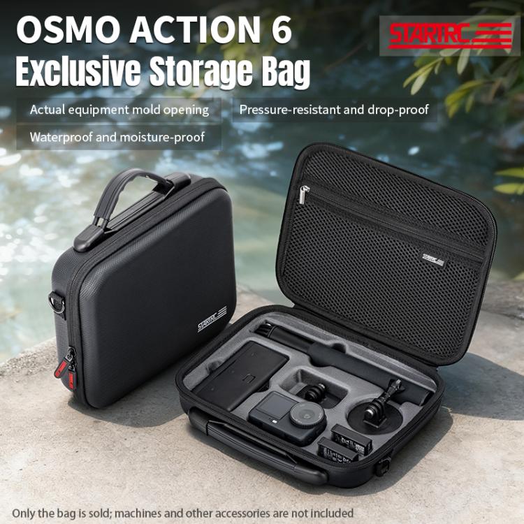 For DJI Osmo Action 6 STARTRC Photography Kit Storage Shoulder Bag  - Black