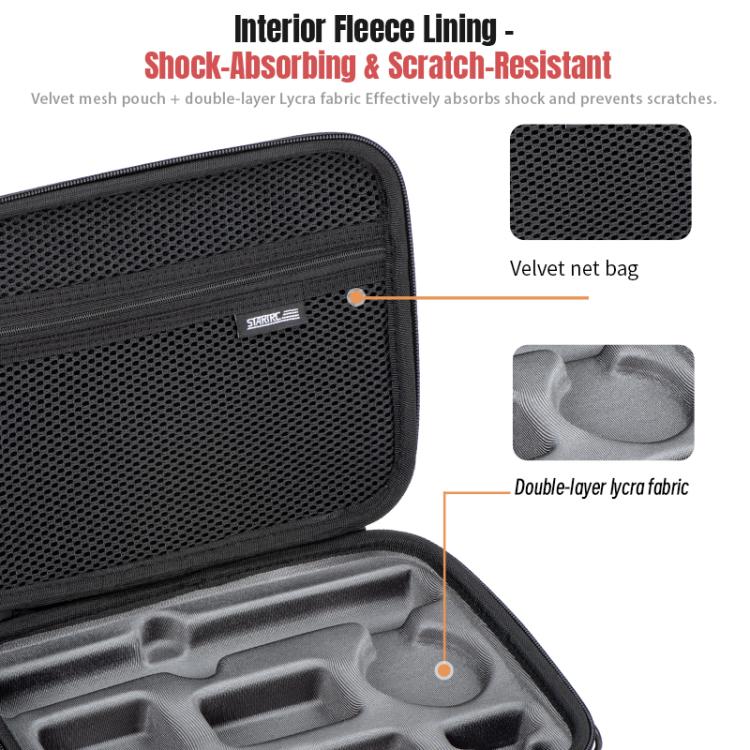 For DJI Osmo Action 6 STARTRC Photography Kit Storage Shoulder Bag  - Black