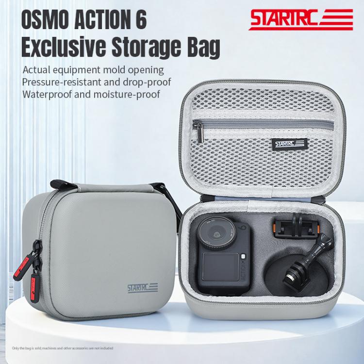 For DJI Osmo Action 6 STARTRC Portable Carrying Box Mini Standard Combo Bag  - Grey