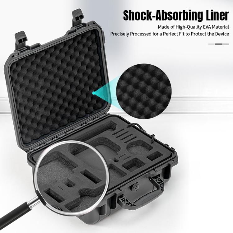 For DJI Osmo Action 6 STARTRC Waterproof EVA ABS Dual-layer Suitcase Storage Box  - Black