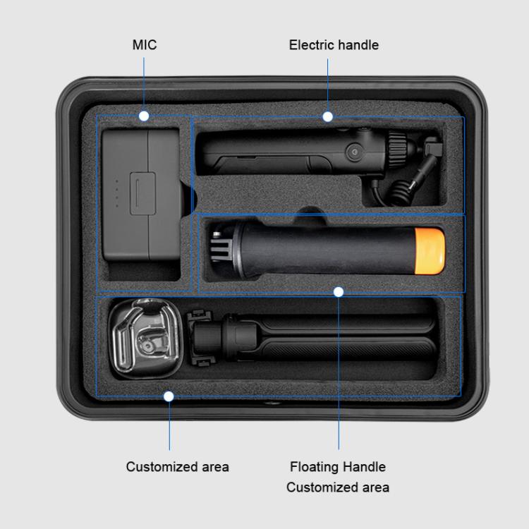For DJI Osmo Action 6 STARTRC Waterproof EVA ABS Dual-layer Suitcase Storage Box  - Black