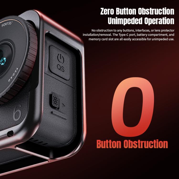 For DJI Osmo Action 6 STARTRC Metal Cage Frame with Cold Shoe  - Black