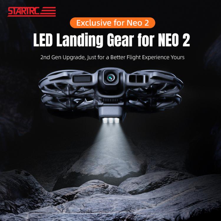 For DJI Neo 2 STARTRC LED Light Heightened Landing Gear Training Rack  - Black