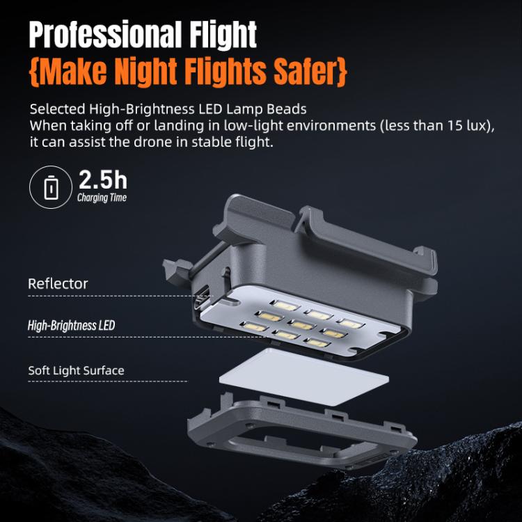 For DJI Neo 2 STARTRC LED Light Heightened Landing Gear Training Rack  - Black