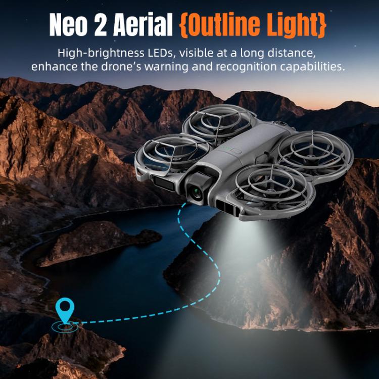 For DJI Neo 2 STARTRC LED Light Heightened Landing Gear Training Rack  - Black
