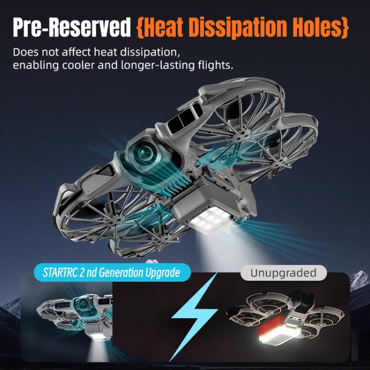 For DJI Neo 2 STARTRC LED Light Heightened Landing Gear Training Rack  - Black