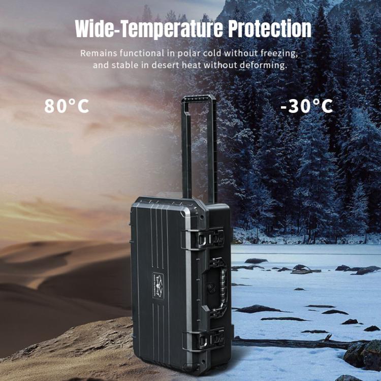 Portable Box Sealed Waterproof Trolley Suitcase For DJI Mavic 4 Pro / Mavic 3 / Air 3  - Black