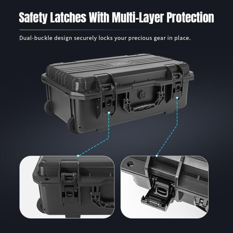 Portable Box Sealed Waterproof Trolley Suitcase For DJI Mavic 4 Pro / Mavic 3 / Air 3  - Black