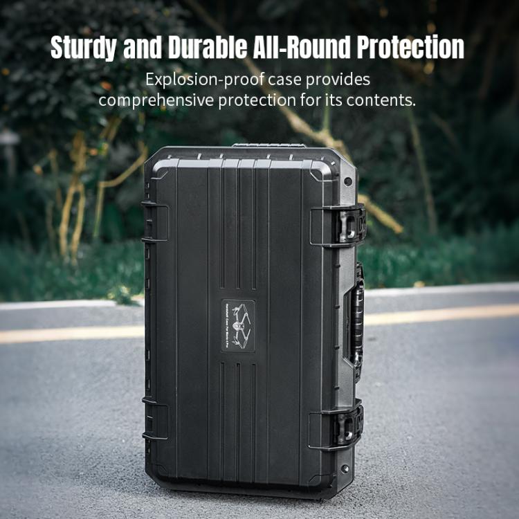 Portable Box Sealed Waterproof Trolley Suitcase For DJI Mavic 4 Pro / Mavic 3 / Air 3  - Black