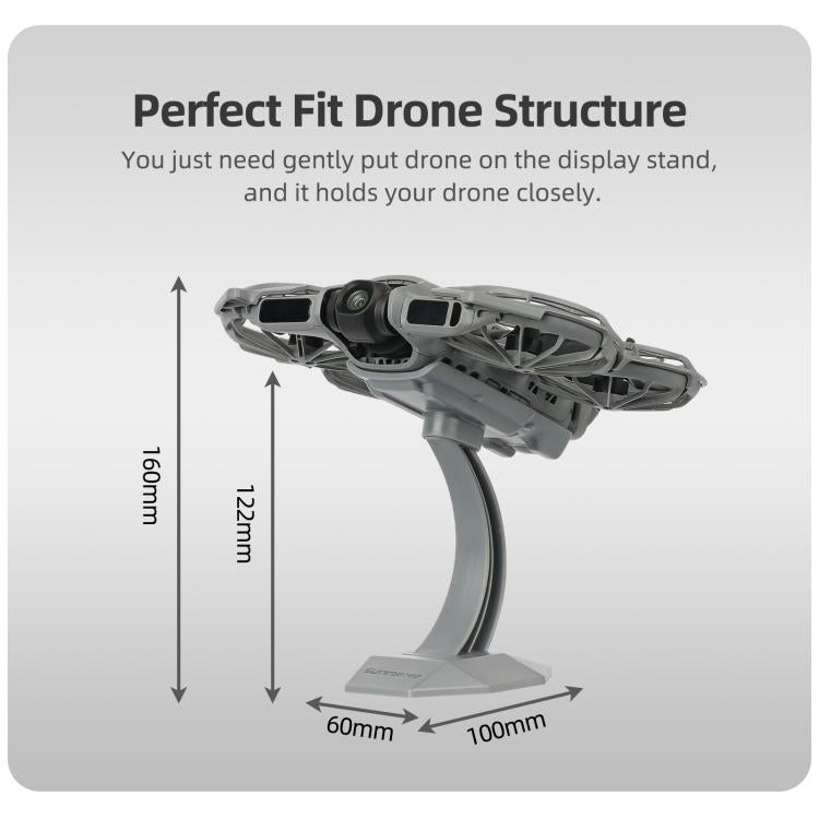 For DJI Neo 2 Sunnylife Desktop Display Stand Drone Mount Exhibition Base Bracket  - Dark Gray