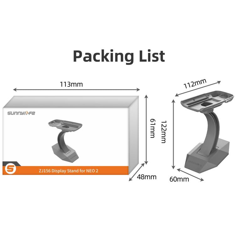 For DJI Neo 2 Sunnylife Desktop Display Stand Drone Mount Exhibition Base Bracket  - Dark Gray