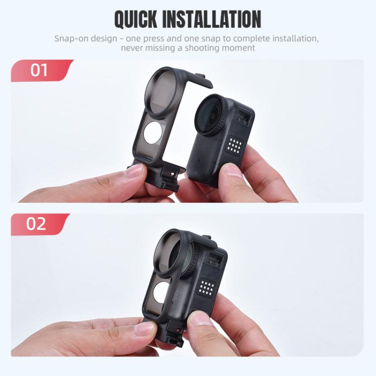 For DJI Osmo Nano STARTRC Vertical-Horizontal Protective Frame Adapter Mount  - Black