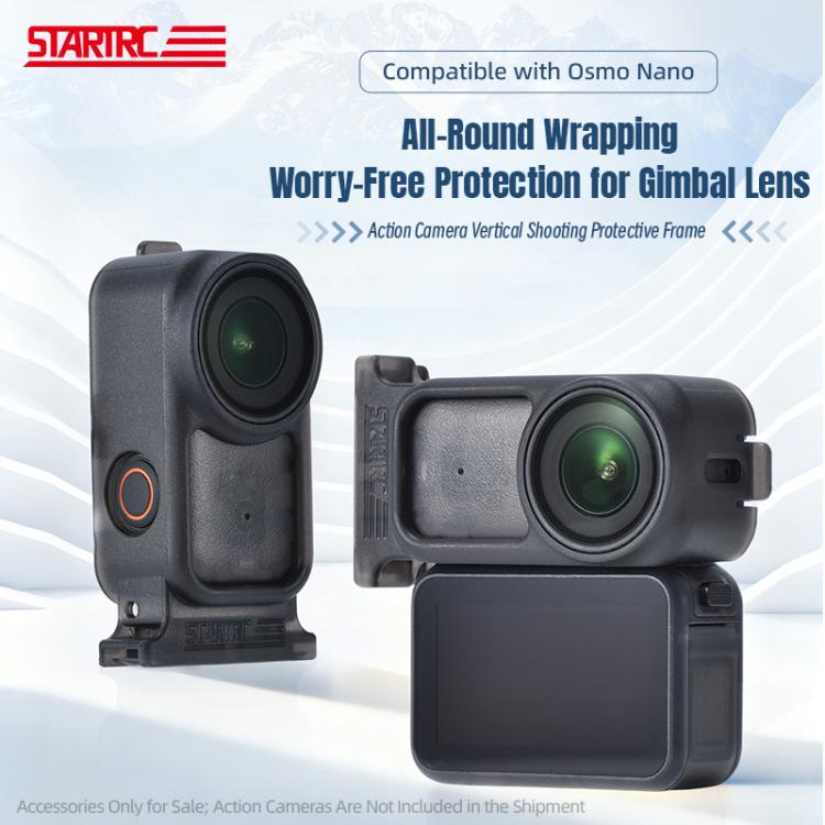For DJI Osmo Nano STARTRC Vertical-Horizontal Protective Frame Adapter Mount  - Black
