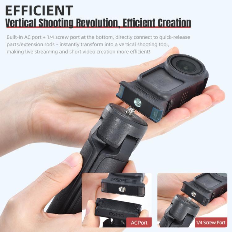 For DJI Osmo Nano STARTRC Vertical-Horizontal Protective Frame Adapter Mount  - Black