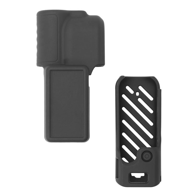 For DJI Osmo Pocket 4 STARTRC 2 in 1 Body Gimbal Lens Silicone Case  - Black