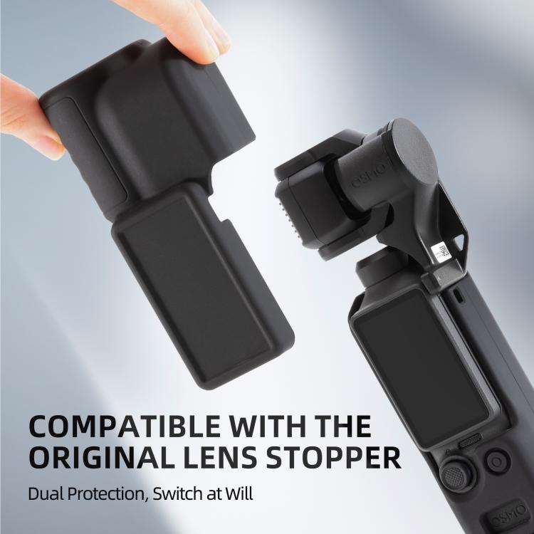 For DJI Osmo Pocket 4 STARTRC 2 in 1 Body Gimbal Lens Silicone Case  - Black