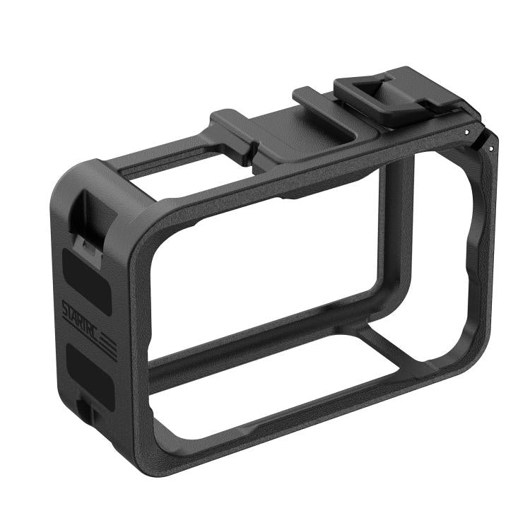 For DJI Osmo Action 6 STARTRC Plastic Cage Vertical-Horizontal Expansion Adapter Frame with Cold Shoe  - Black