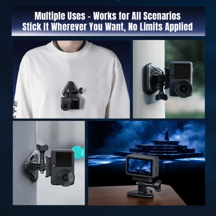 STARTRC Action Camera Magnetic Neck Mount Holder Vlog POV Neck Strap  - Black