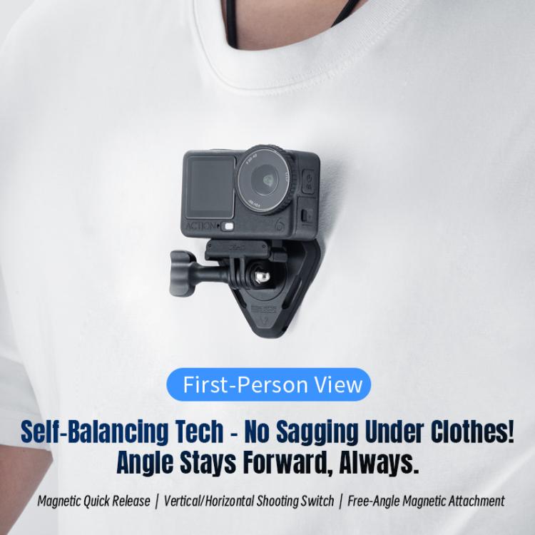 STARTRC Action Camera Magnetic Neck Mount Holder Vlog POV Neck Strap  - Black