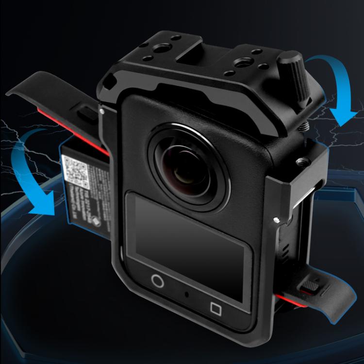 For DJI Osmo 360 YELANGU Metal Protective Cage Expansion Frame with Horizontal Mount Base  - Black