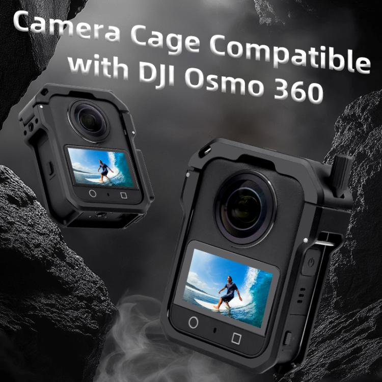 For DJI Osmo 360 YELANGU Metal Protective Cage Expansion Frame  - Black