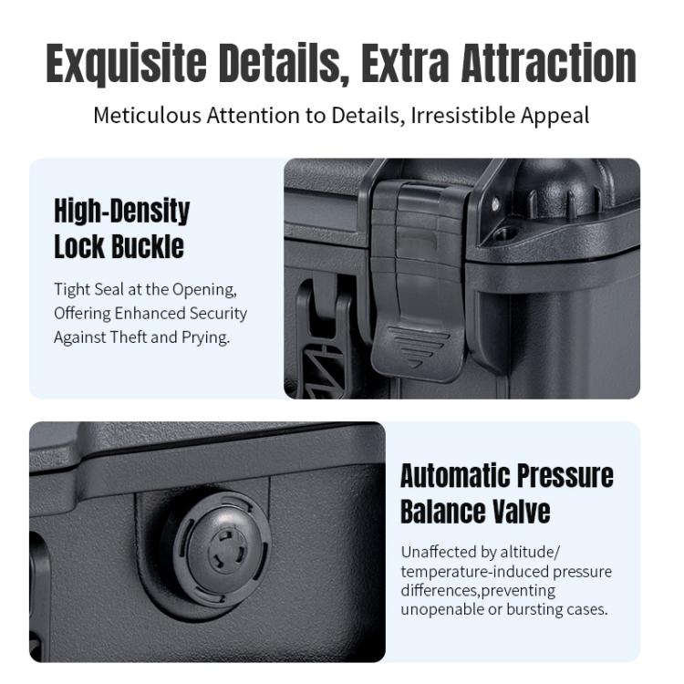 For DJI Neo 2 STARTRC Portable Mini PP Waterproof Explosion-proof Suitcase Storage Box  - Black